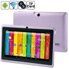 Tablet PC da 7,0 pollici, 512 MB + 4 GB, Android 4.2.2, rotazione menu a 360 gradi, Allwinner A33 Quad-core, Bluetooth, WiFi (viola)