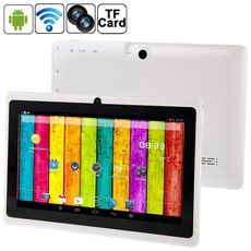 Tablet PC da 7,0 pollici, 512 MB + 4 GB, Android 4.2.2, rotazione del menu di 360 gradi, Allwinner A33 Quad-core, Bluetooth, WiFi (bianco)