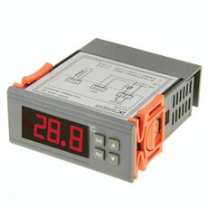 RC-110M Regolatore di temperatura LCD digitale Termocoppia Regolatore termostato con termometro sensore, intervallo di temperatura: da -40 a 110 gradi Celsius