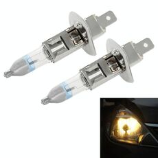 2 PCS H1 12V / 55W / 4300K ​​/ 1600lm Lampadine per fari allo xeno per auto, bianco caldo
