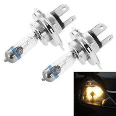 2 PCS H4 12V 60 / 55W P43T / 4300K ​​/ 2100lm Lampadine per fari allo xeno per auto, bianco caldo