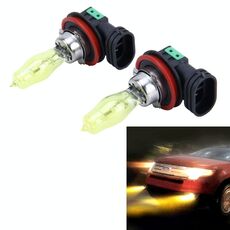 2 X H11 Lampadine alogene HOD 12V 100W 2400 LM 3500K Fari a luce gialla