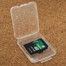 Scatola di plastica trasparente da 100 pezzi per scheda di memoria digitale sicura / scheda SD