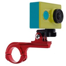 Supporto per manubrio della bicicletta con supporto per connettore per Xiaomi Yi Sport Camera (XM34) (rosso)