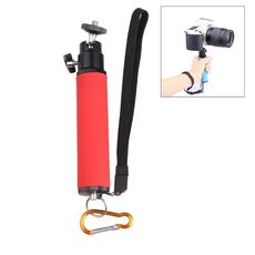 Supporto per luce flash a LED Monopiede in spugna Steadicam con giunto cardanico per fotocamera SLR (rosso)