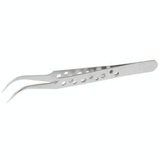 Pinzette curve in acciaio antimagnetico antiacido ad alta durezza