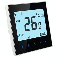 Termostato ambiente programmabile con display LCD per riscaldamento a pavimento elettrico (nero)