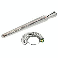 Misuratore a 4 scale EUR / US / GIAPPONE / HK Misuratore ad anello Misuratore di dita in metallo Strumento per misurare