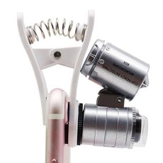 Microscopio per telefono a LED da clip universale 60x / microbiente