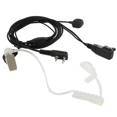 Auricolare con ricetrasmettitore portatile per walkie-talkie, spina da 3,5 mm + 2,5 mm (nero)