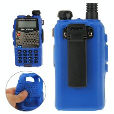 Custodia in silicone di colore puro per walkie-talkie serie UV-5R (blu)