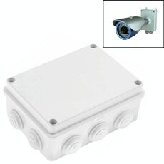 Scatola di alimentazione impermeabile in plastica per telecamere di sorveglianza, dimensioni: 15 cm x 11 cm x 7 cm (bianco)