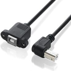 Cavo prolunga USB 2.0 tipo B maschio a femmina per stampante / scanner per HP, Dell, Epson, lunghezza: 50 cm (nero)