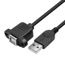 Cavo adattatore per stampante / scanner da USB 2.0 maschio a USB 2.0 tipo B femmina per HP, Dell, Epson, lunghezza: 50 cm (nero)