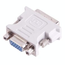 Convertitore adattatore monitor video DVI-I maschio Dual-Link 24 + 5-15 pin VGA femmina (grigio)