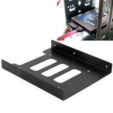 SSD HDD da 2,5 pollici a 3,5 pollici convertitore supporto adattatore staffa metallica disco rigido (nero)