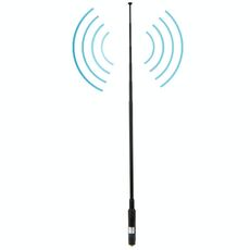 RH660S Dual Band 144 / 430MHz Antenna radio telescopica ad alto guadagno SMA-F per walkie-talkie, lunghezza antenna: 108,5 cm