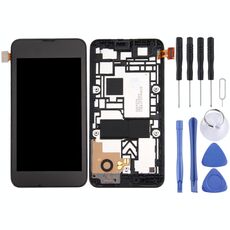 Display LCD + pannello touch con cornice per Nokia Lumia 530 (nero)
