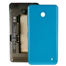 Custodia Cover posteriore batteria + pulsante laterale per Nokia Lumia 635 (blu)