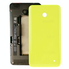 Custodia Cover posteriore batteria + pulsante laterale per Nokia Lumia 635 (giallo)