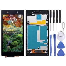Display LCD + pannello touch con cornice per Sony Xperia Z1 / L39h / C6902 / C6903 / C6906 / C6943 (nero)