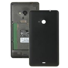 Cover posteriore per batteria in plastica a tinta unita con superficie lucida per Microsoft Lumia 535 (nero)