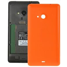 Cover posteriore in plastica con superficie liscia per Microsoft Lumia 535 (arancione)