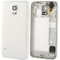 Per Galaxy S5 / G900 Scheda centrale LCD originale (versione doppia scheda) con cavo pulsante e cover posteriore, (bianco)