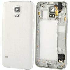 Per Galaxy S5 / G900 versione OEM scheda centrale LCD (versione doppia scheda) con cavo pulsante e cover posteriore, (bianco)