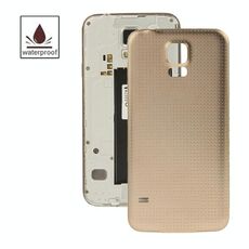 Per Galaxy S5 / G900 Coperchio dello sportello dell'alloggiamento della batteria in materiale plastico di alta qualità con funzione impermeabile (oro)