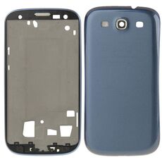 Per Galaxy SIII LTE / i9305 Cover frontale per alloggiamento completo (blu)