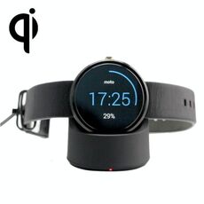Caricabatterie wireless standard Qi per Motorola Moto 360 Smart Watch (nero)