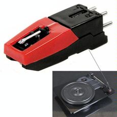 Ago stilo stereo per giradischi USB LP in vinile (nero)