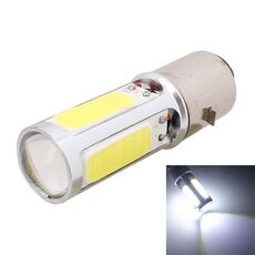 BA20D 1250LM 20W + 5W 5 x COB LED Lampadina luce freno per moto a luce bianca, CC 12V