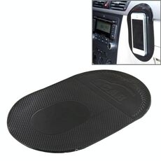 Tappetino adesivo antiscivolo per auto per cellulare / MP3 / MP4, dimensioni: 18,2x12x0,2 cm (nero)