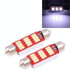 2 PCS 41mm 3.5W 180LM Luce bianca 12 LED SMD 4014 CANBUS Luci di lettura targa Lampadina per auto