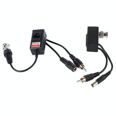 2 PCS HD 213B-C Coassiale CVI / TVI / AHD Video Audio Power Balun Transceiver