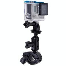 Supporto per manubrio per bicicletta con rotazione di 360 gradi con vite e adattatore per treppiede per fotocamere sportive PULUZ Action Jaws Flex Clamp Mount per GoPro Hero12 Black / Hero11 /10 /9 /8 /7 /6 /5, Insta360 Ace / Ace Pro, DJI Osmo Action4 e a