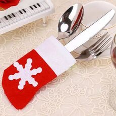 12 pezzi calzini forma decorazione natalizia festa tavola da pranzo porta posate tasche strumenti per la dieta decor bag