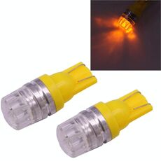 2 PCS T10 1.5W 60LM 1 LED giallo COB LED Luce freno per veicoli, DC12V (giallo)