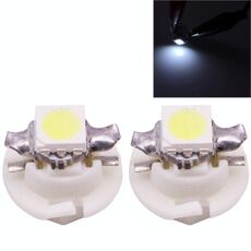 2 PCS B8.4 Luce bianca 0.2W 12LM 1 LED SMD 5050 LED Lampadina per strumenti Luce cruscotto per veicoli, DC 12V (bianca)