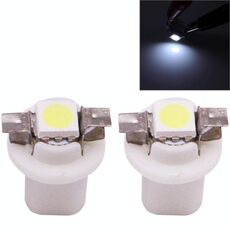 2 PCS B8.5 Luce bianca 0.2W 12LM 1 LED SMD 5050 LED Lampadina per strumenti Luce cruscotto per veicoli, DC 12V (bianco)