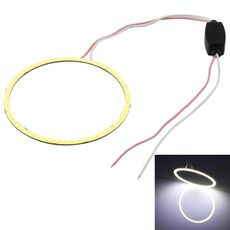 90mm 5W 180LM Angel Eyes Cerchi Faro per auto Luce bianca COB Luci LED per veicoli, DC 12-24V