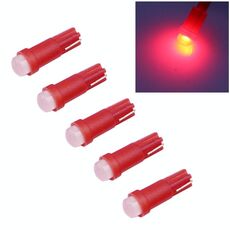 2 PCS T5 0,5 W 20LM Luce rossa 1 LED COB LED Lampadina per strumenti Luce cruscotto per veicoli, DC 12V (rossa)