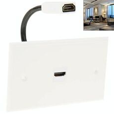 Pannello per piastra a parete con cavo HDMI femmina a femmina HDMI, lunghezza cavo: 18,5 cm