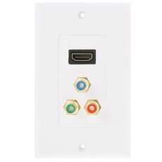 Spina femmina HDMI + 3 spine femmina RCA Pannello piastra a parete