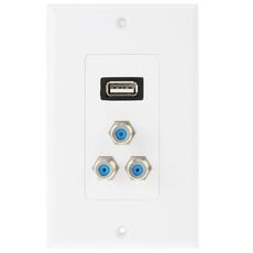 Spina femmina USB 2.0 + 3 spine femmina F Pannello a parete