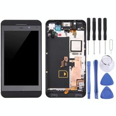 Schermo LCD OEM per BlackBerry Z10 4G Digitizer Assemblaggio completo con cornice (nero)