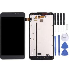 Schermo LCD e digitalizzatore assemblaggio completo con cornice per Microsoft Lumia 640 XL (nero)