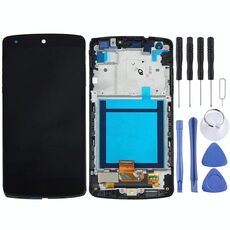Display LCD + pannello touch con cornice per Google Nexus 5 / D820 / D821 (nero)